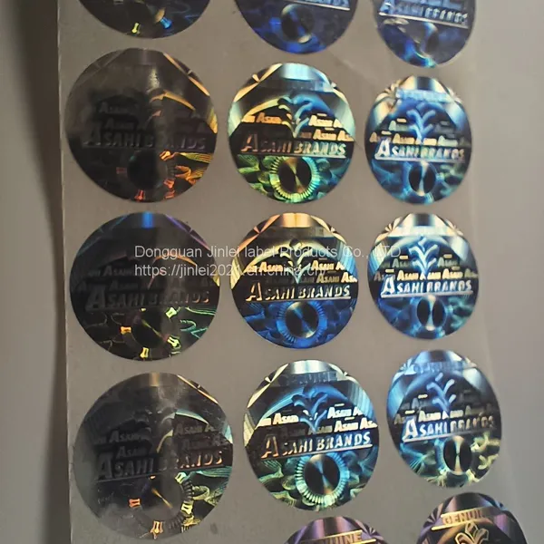 Round Laser Etched Adhesive Security Hologram Labels With Serial Numbers photo-4