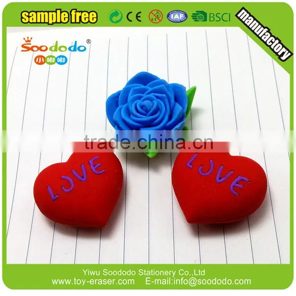 Pink Love Heart Shaped Eraser For Girl photo-2