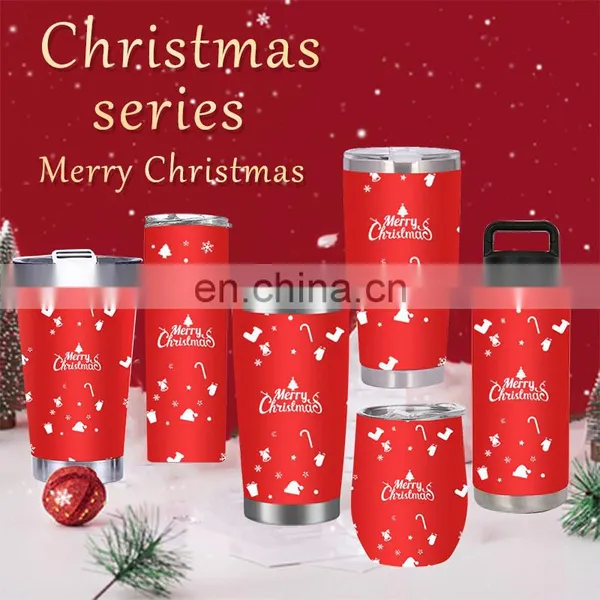 Sublimation Tumbler Gift Box Christmas Halloween Custom Logo Stainless Steel Straight Skinny Tumblers Cup Mug photo-2