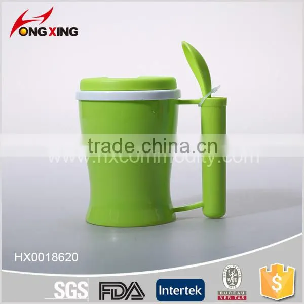 Hot Sale Microwave pp Plastic Soup Mug With Spoon and Lid Quality Choice photo-2