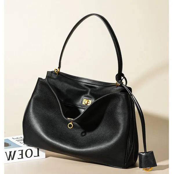 Luxury Brand Women Messenger Bags Soft Leather Brown Suede Hand Held Totes Gold Buckle Women Shoulder Bags Lady Trend Satchel photo-4