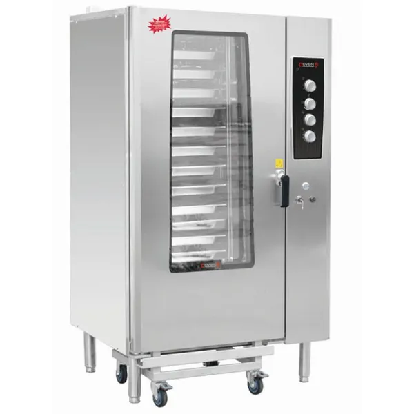 Mechanical Gas Combi Oven With Trolley Stainless Steel Commercial Cooking Equipment photo-2
