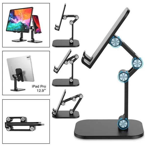 Universal Foldable Desktop Desk Stand Holder Mount for Cell Phone and Tablet Pad photo-4