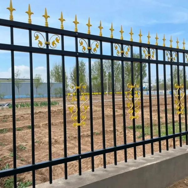 Ornamental Metal Picket Fence Panel for Outdoor Residential Landscaping