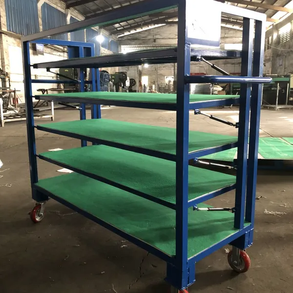 Adjustable Angle Bottom Cover Turnover Trolley for Welding Applications