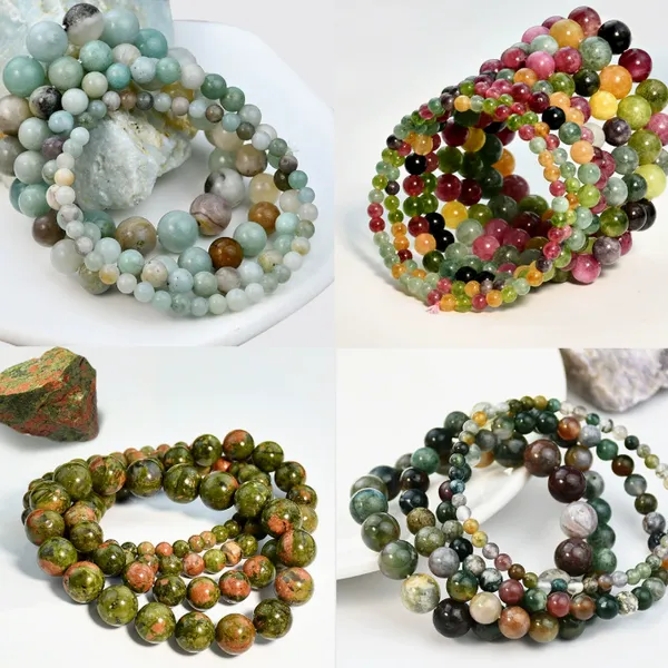 Hot Selling Handmade Natural Stone Bead Bracelet, Men's and Women's Layered Crystal Elastic Bracelet, Various Bracelet Accessories photo-3