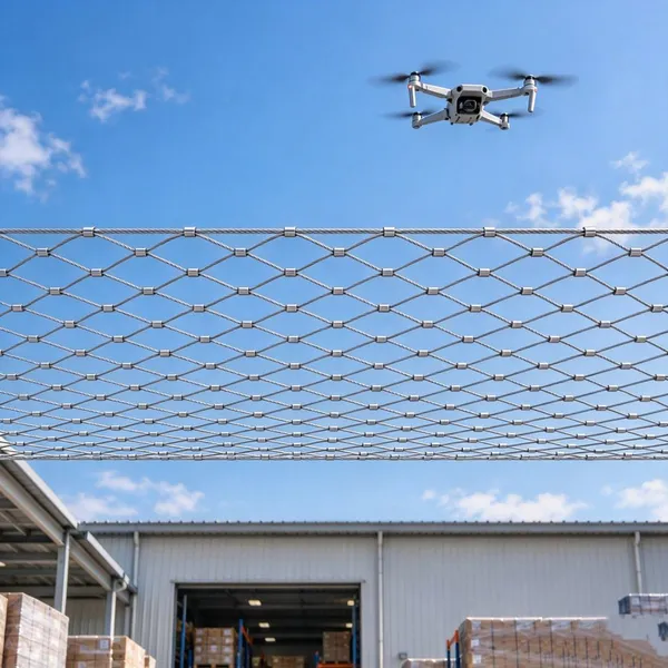 Anti-UAV Mesh Galvanized Steel Rope Perimeter Protection photo-5