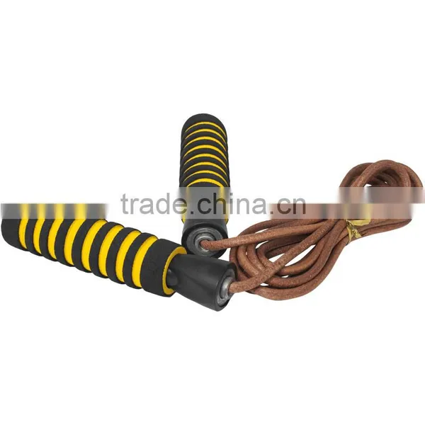 Leather Jump Rope Light Brown Leather Rope photo-3
