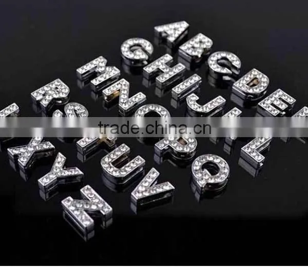 Produce Colorful Rhinestone Slide Letters With 10 mm Hole Size photo-2