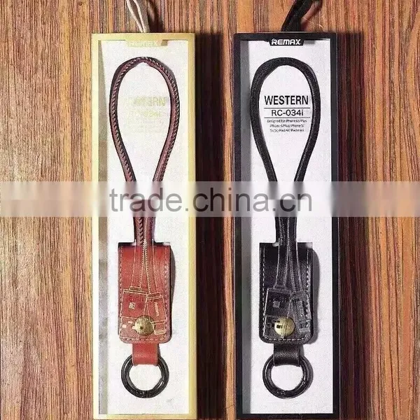 Hot Selling Remax Leather USB Cable for Iphone , Mini Iphone 6 Data Cable photo-6