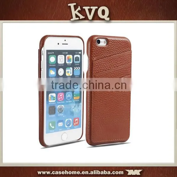 2016 New Genuine Leather Case Three Back Card Phone Cover for Iphone6s photo-2