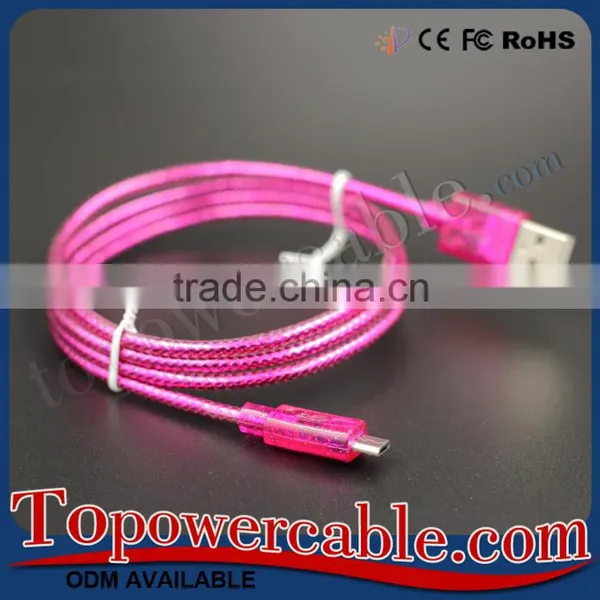 Top Sale PE Weave Usb Cell Phone Cable Wire For LG K7 For Samsung S6 S7 photo-5