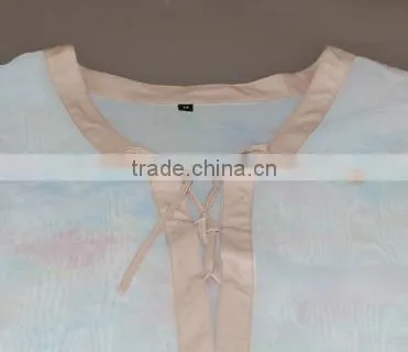 New Style Mix Color Deep Open Neck Thin Women Chiffon Blouses for Fat photo-5