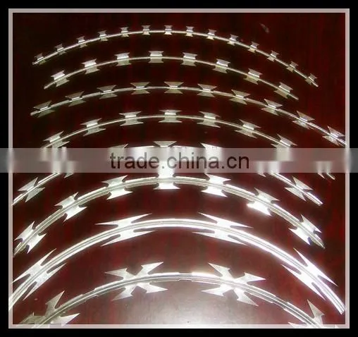 High Quality Cross Type Concertina Razor Barbed Wire