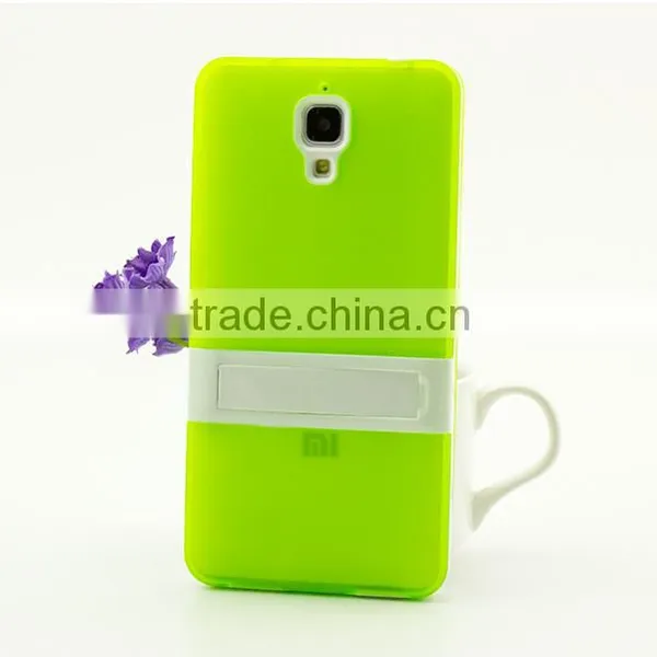 Keno Slim Fit Hybrid Flexible TPU Armor Defender Case With Kickstand for Xiaomi 4 photo-4