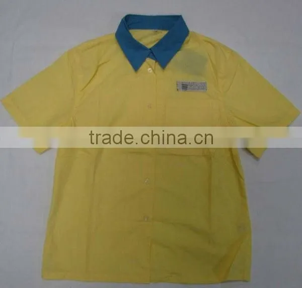 Fashion/trendy White/yellow Solid Color Boy's Funk Casual Polo T-shirt photo-2
