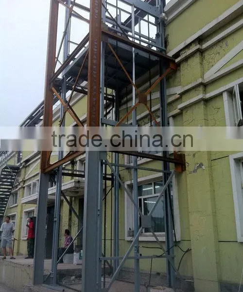 10m Guide Rail Cargo Lift/2tons Cargo Elevator photo-3