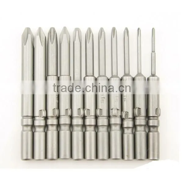 11PCS 802 Round Shank Magnetic Phillips Cross Screwdriver Bits Electric Screwdriver Head 60mm AR-62 photo-2
