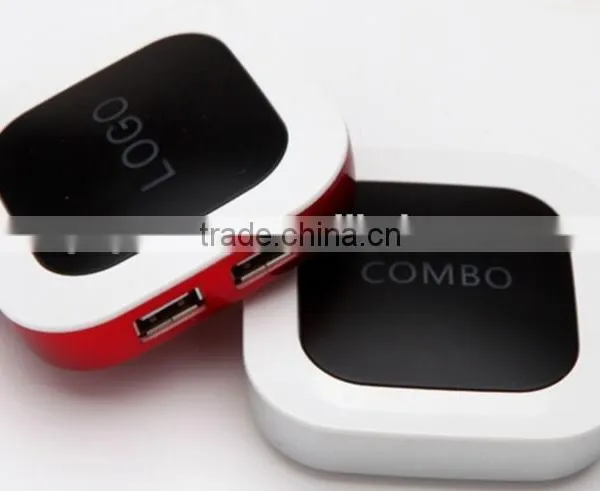 SD/TF Card Reader Cube Led Light LOGO With 2 Port USB Hub photo-3