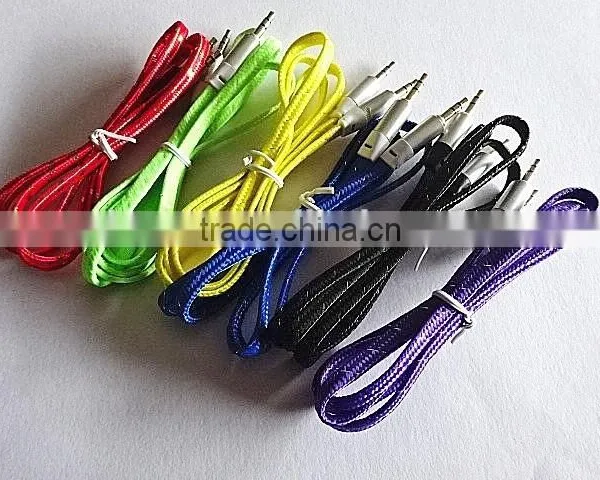 Newest Flat Braid DC3.5 Male to DC3.5 Male Audio Cable photo-5