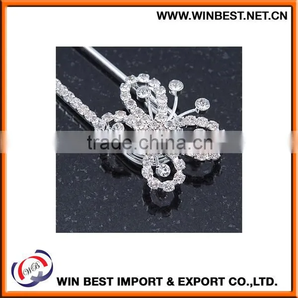 China Wholesale Costume Jewellery Trendy Brooches, Rhinestone Pin for Wedding photo-2