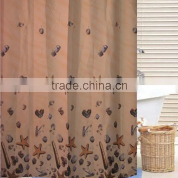 Factory Wholesale Fabric Woven 100%polyester Shower Bamboo Curtain photo-5
