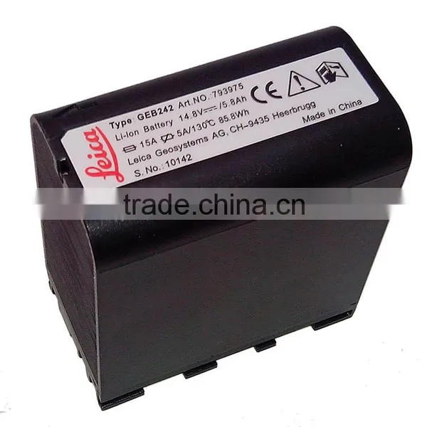 Leica GEB242 14.8V Li-ion rechargeable total station battery