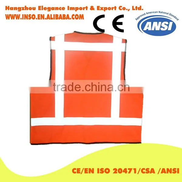 High Visibility Reflective Safety Vest ISO EN20471 Class 2 Waistcoat With Reflector photo-2