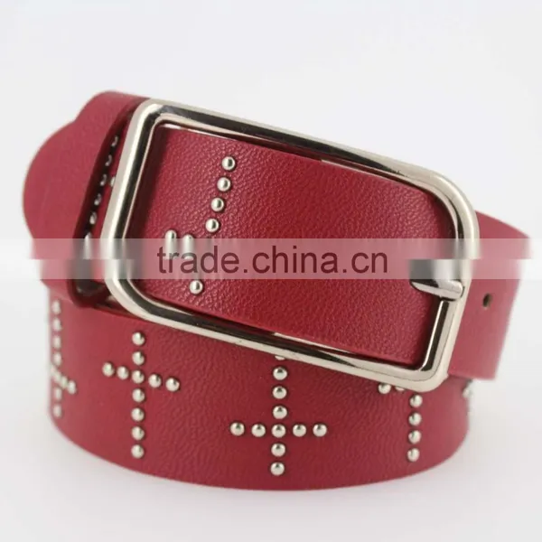 Women's Fashion Studded Belts for Jeans With pu Leather Square Accessories photo-2