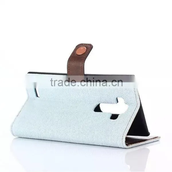 New Product Case for lg G4,special Design Case for LG Phone ,demin Style pu Leather Case for lg g4 With Wallet photo-4