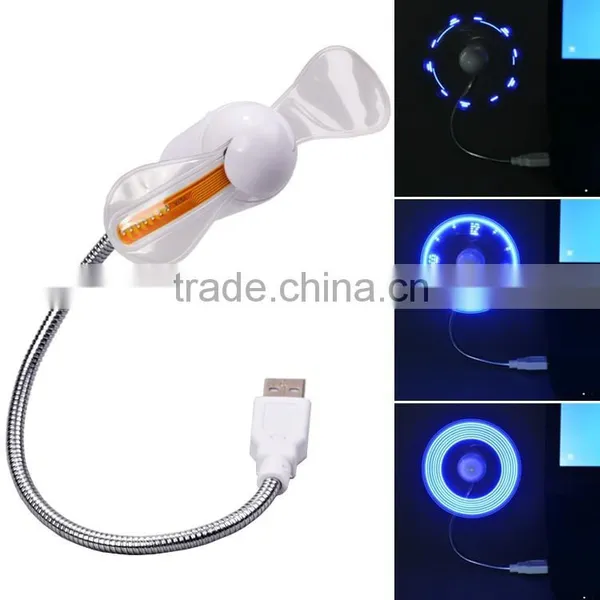 Creative Mini Flexible LED Display Clock Mini Usb Fan With Switch SV025967 photo-2