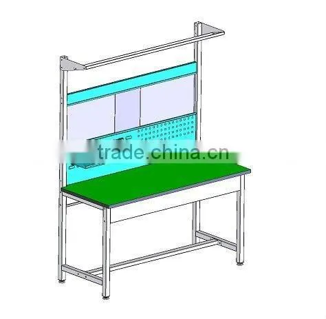 Light Duty Industrial Workbench Rear Panel MDF Top of Table