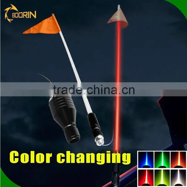 Fiber Optic Colorful Led Flag Pole Light With Remote Control 12v 24v Aluminum Flag Pole photo-2