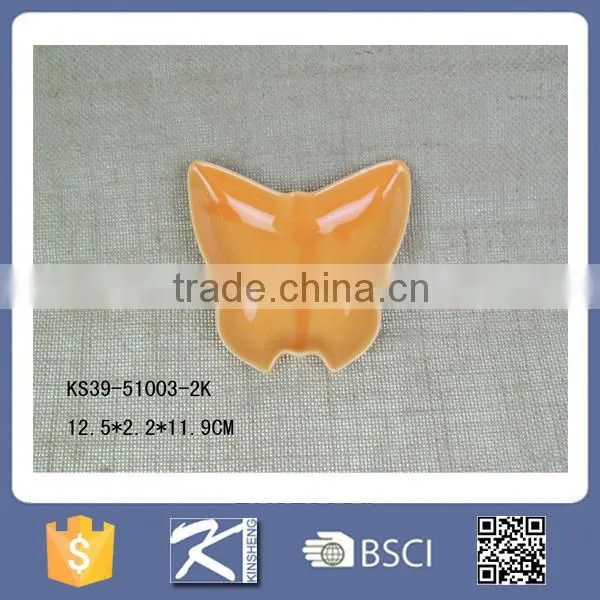 Kinsheng Butterfly Shape Beautiful Colorful Ceramic Plates Wholesale photo-4