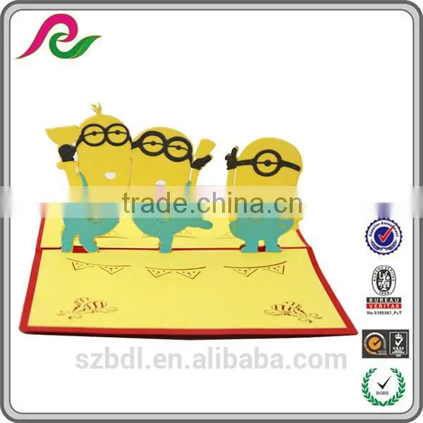 Laser Cutting Children Gift 3D Pop Greeting Card photo-3