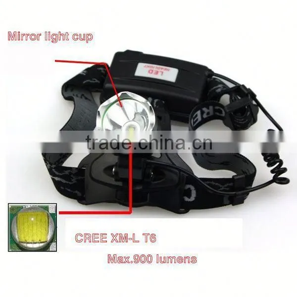 T80 Multifunction High Power Led Headlamp 10w Xml t6 Rechargeable Battery Powered Headlight photo-6