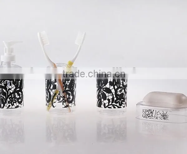 Functional 4pcs PS Bathroom Accessories