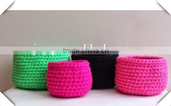 Hand Crochet Storage Baseket , Crochet Basket Set, Crochet Basket