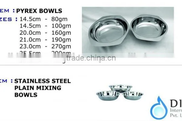 STAINLESS STEEL MIXING BOWLS