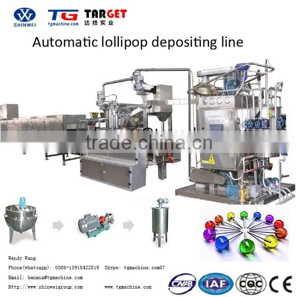 2016 Hot Sale Automatic Lollipop depositing line with automatic stick system