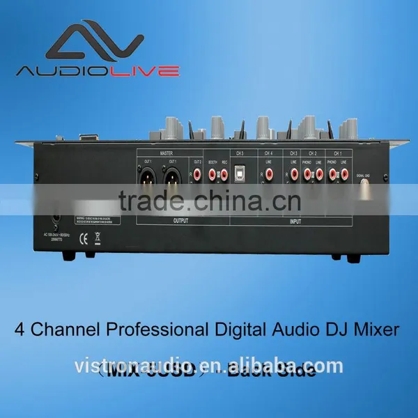 MIX-5 USD Hot Sell 4-channel Usb Mp3 Player dj Mixer With Audio Mixer Studio photo-4