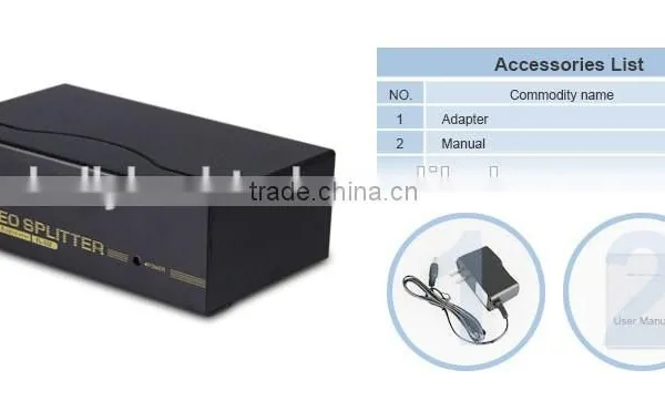 2 Port Vga Splitter, 1 in 2 Out Vga Splitter, OEM Manufacturer photo-5