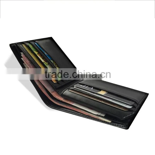 RFID Blocking Leather Bifold Wallet for Men Black photo-5