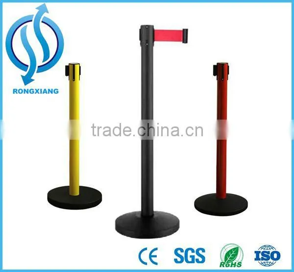 Crowd Control Stanchion, Stainless Steel Crowd Control Post, Retractable Belt Barrier