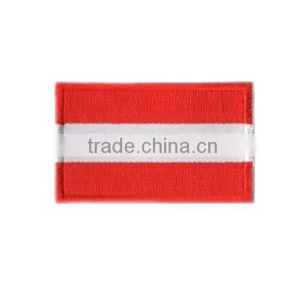 Austria embroidered country flag patch with hook and loop backing