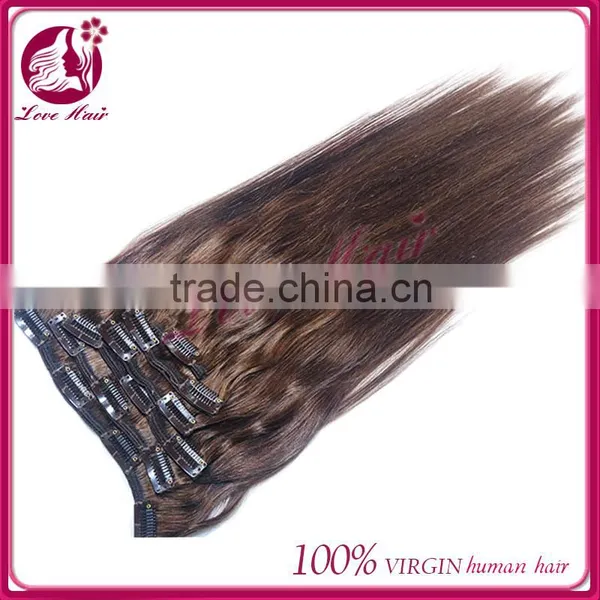 2016 Cheap Wholesale Virgin Brazilian Hair Hair Natural Clips in Human Hair Extensions photo-5