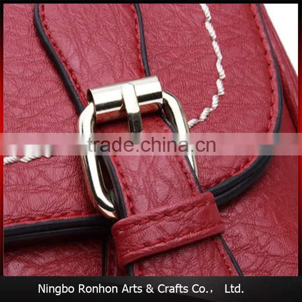 Elegant Silver PU Leather Hand Bag With White Decorative Thread photo-3