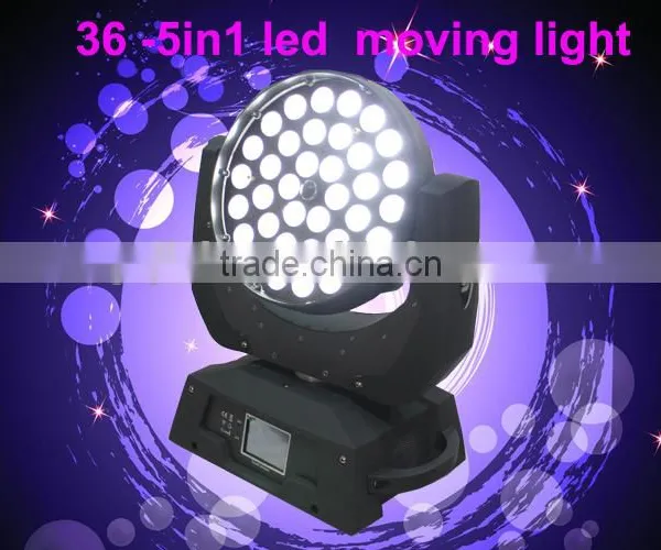 Promotional High Power 36*15w Disco Light 5in1 Rgbw Dmx Zoom Wash Beam Led Moving Head photo-4