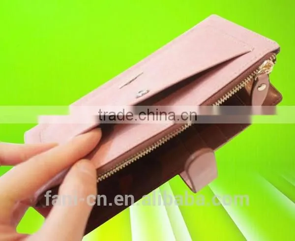 Luxury and Fancy Hand Made Ladies Clutch Leather Purse Made in China photo-3
