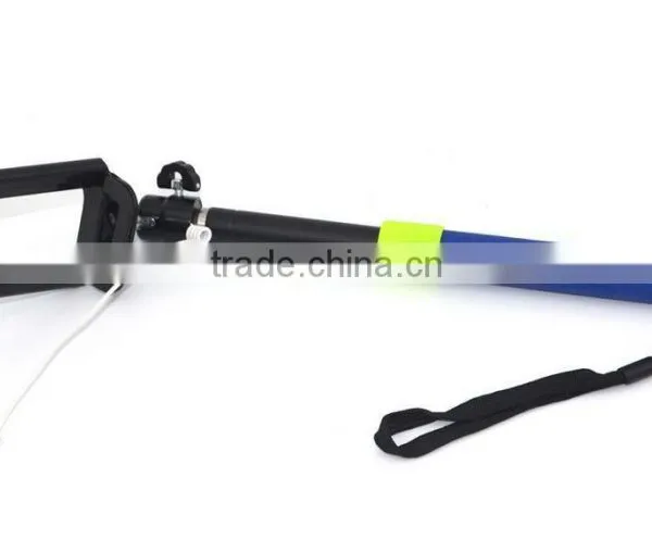 Popular Flexible Monopod Selfie Stick With Cable,cable Take Pole for IOS / Android